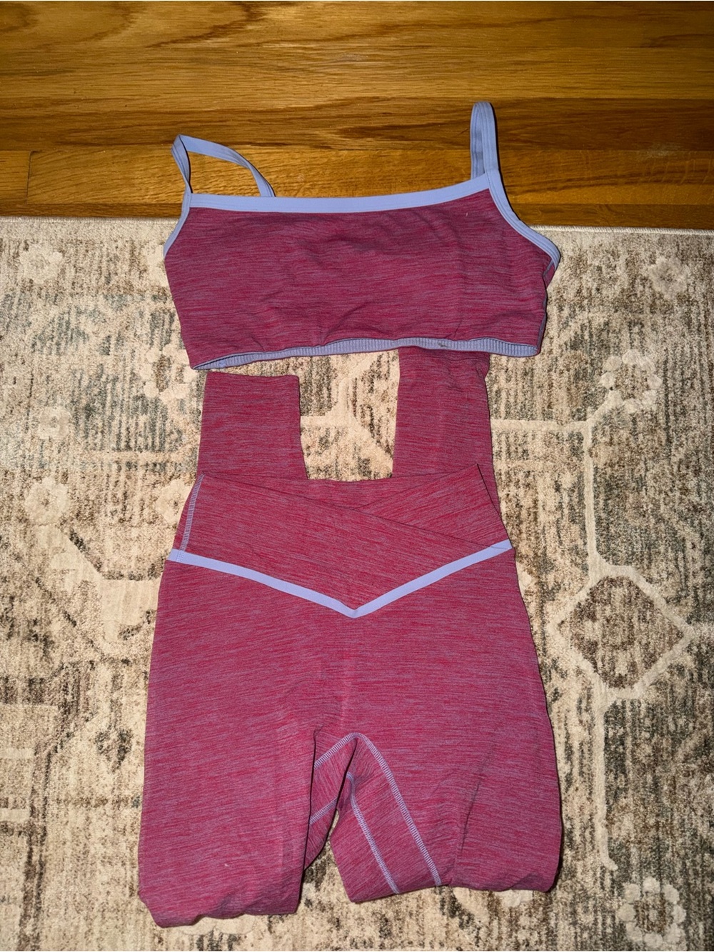 Vitality Pink Seamless Leggings & Crop Top Set. Top is size medium & bottoms XS